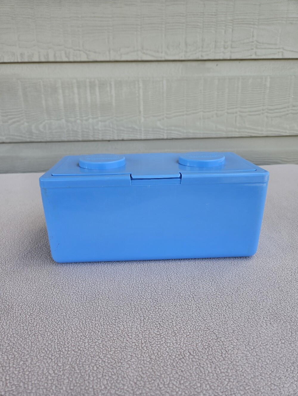 CHUBS Stackable Empty Plastic Baby Wipe Container Storage Vintage Light Blue